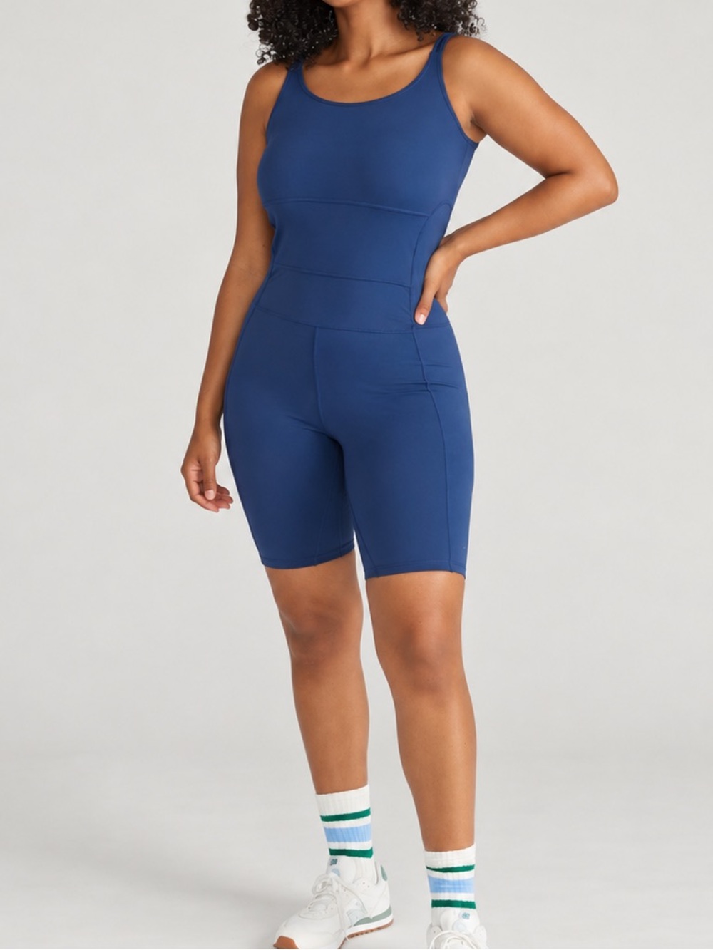 NWT Universal Standard Pageant Blue One Piece Next to Naked Bodyshort Suit Sz M